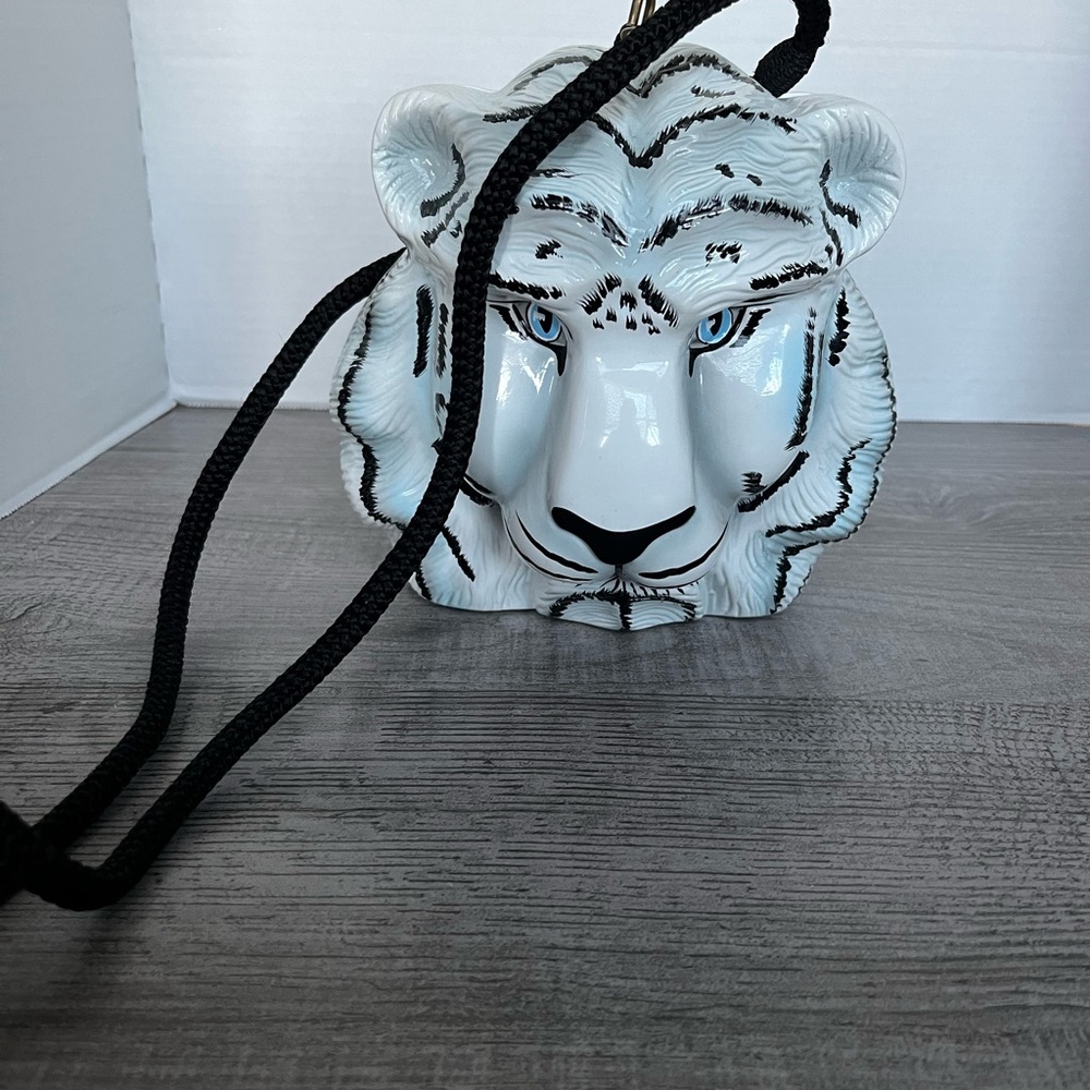 Jimmy Woodd white tiger handbag